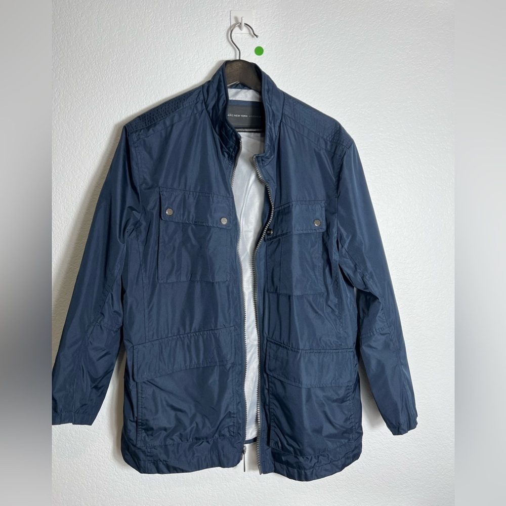 Marc New York Andrew Marc navy rain jacket M‎